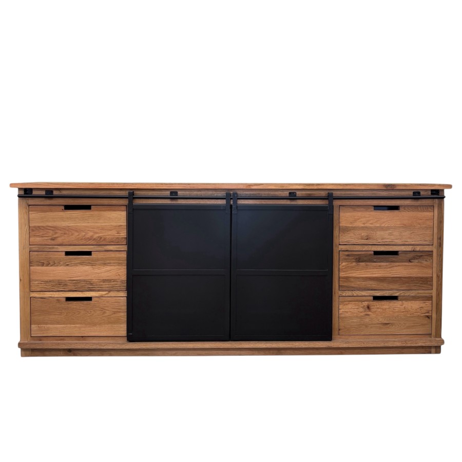 Forged Iron Sideboard - Reclaimed Oak